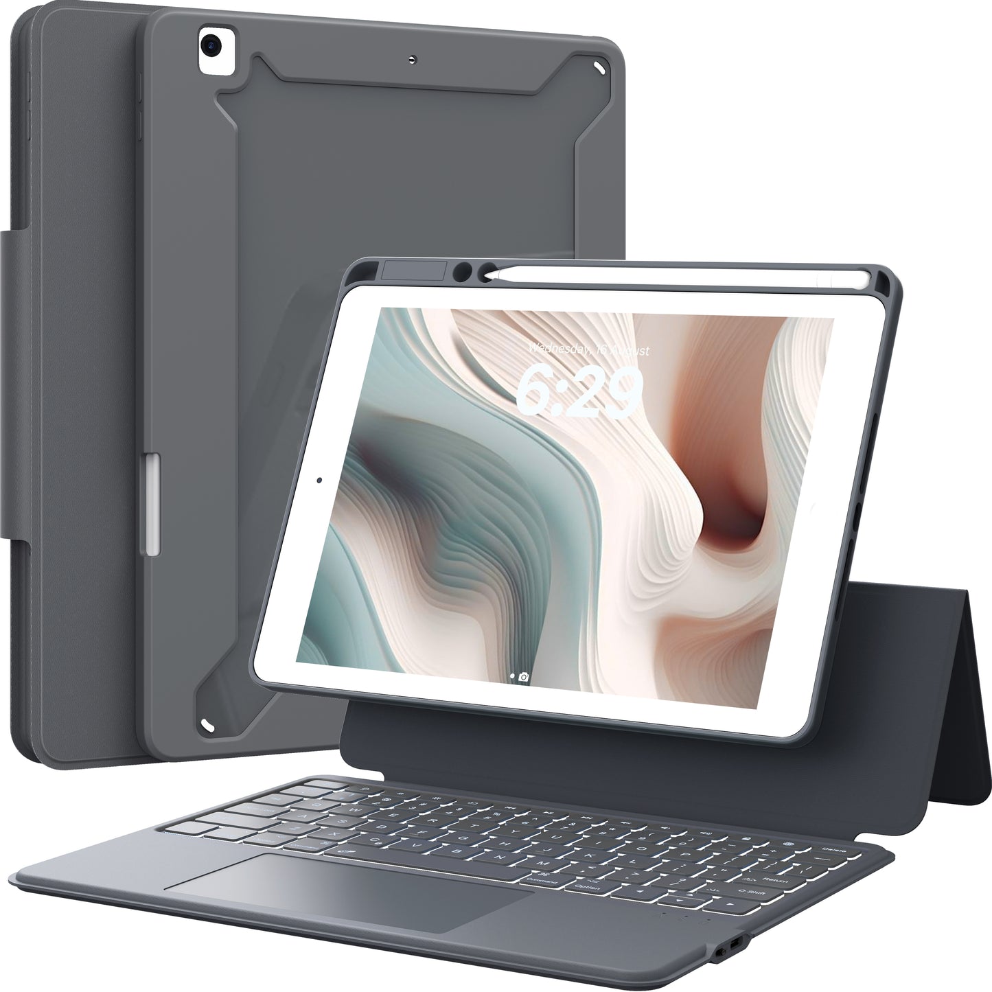 CHESONA Backstand Series Keyboard Case for iPad 9th/8th/7th Gen 10.2''