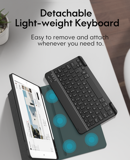 CHESONA Steps Series Backlit Keyboard Case for iPad 9th/8th/7th 10.2'' & iPad Pro 10.5'' & iPad Air 3rd Gen 10.5'' Black